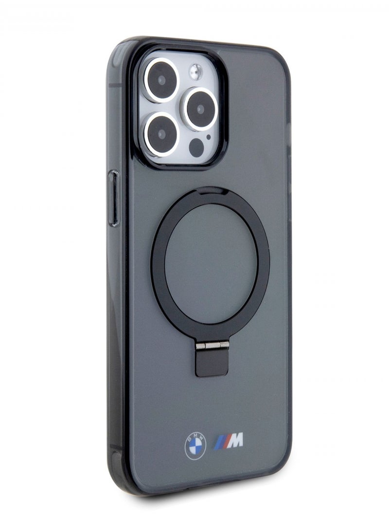 بي إم دبليو حافظة مج‌سیف IML مع حامل حلقي لهاتف آیفون 15 بروماکس - أسود - Image 5