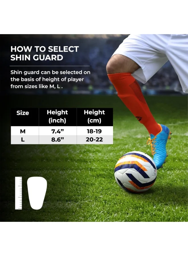 Nivia Nivia Classic Shin Guards with Sleeves for Youth and Adults, for Football Games Matches, Training, Basketball, Baseball, Cycling, Light Weight & Breathable Shin Guard with Lycra Sleeves (Medium)