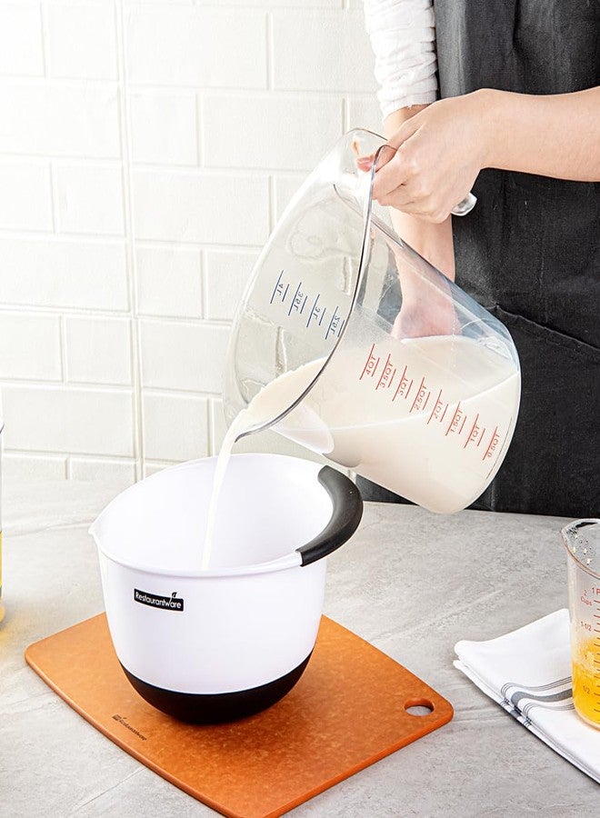 ريستورنت وير طقم أدوات قياس ريستورانت وير RW Base سعة 4 كوارت، يتضمن كوب قياس متين - وحدات مترية وإمبراطورية، وفوهة على شكل حرف V، ومقبض بلاستيكي شفاف مع مسند للإبهام، يتحمل درجات حرارة تصل إلى 248 درجة فهرنهايت. - Image 5