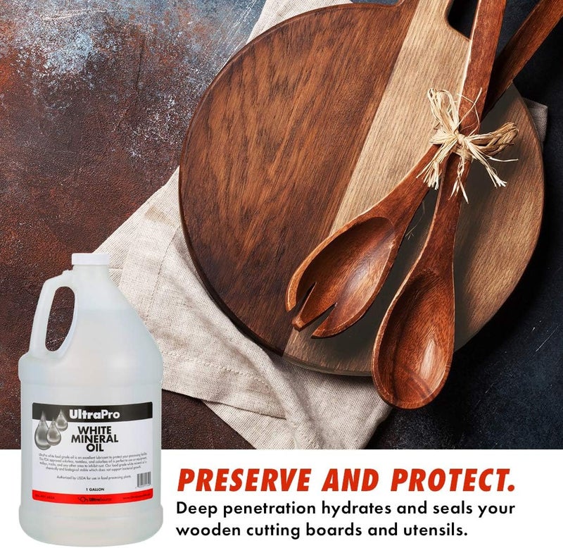ULTRASOURCE UltraPro Food Grade Mineral Oil, 1 Gallon (128oz), for Lubricating and Protecting Cutting Board, Butcher Block, Stainless Steel, Knife, Tool, Machine and Equipment, NSF Approved - Image 3