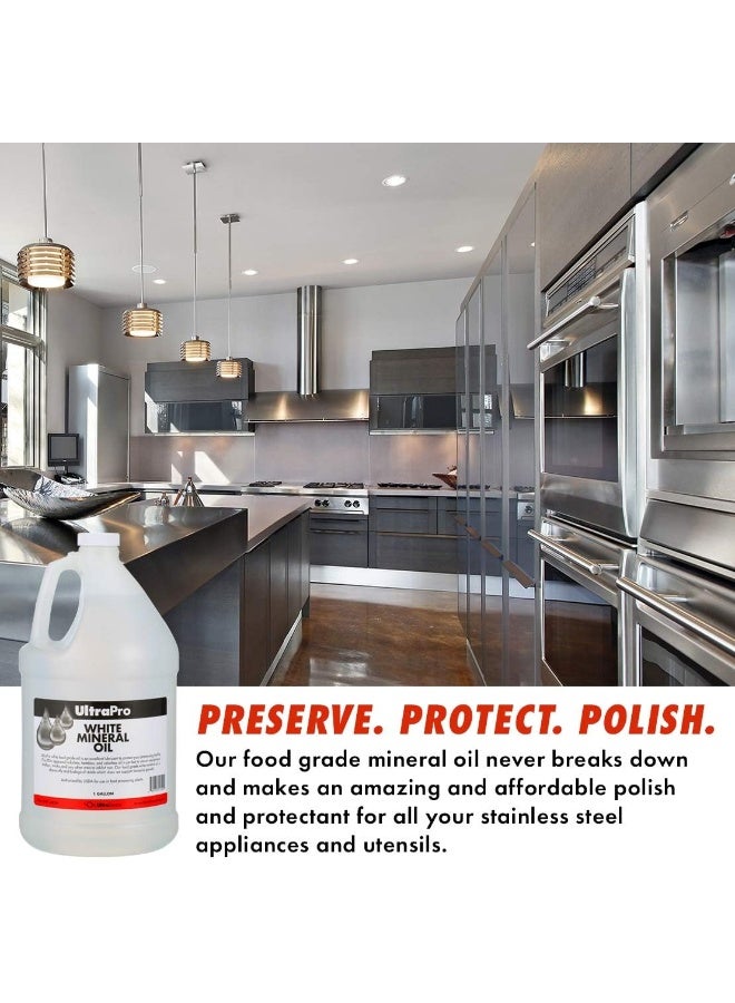 ULTRASOURCE UltraPro Food Grade Mineral Oil, 1 Gallon (128oz), for Lubricating and Protecting Cutting Board, Butcher Block, Stainless Steel, Knife, Tool, Machine and Equipment, NSF Approved - Image 4