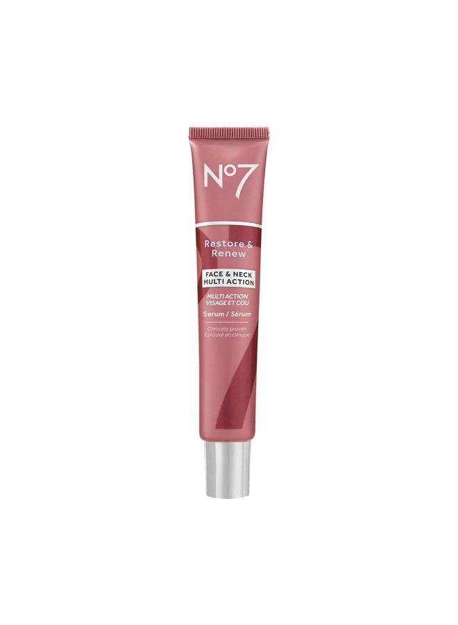 No7 Boots No 7 Restore & Renew Face & Neck MULTI ACTION Serum, xxxLarge 50 mlxxx - Image 1