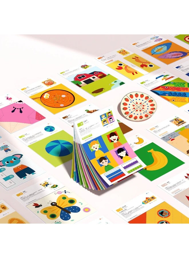 MiDeer كتاب لعبة العقل ميدير لنقطع الورق المستوى 1 – كتاب نشاط قص الورق للأطفال من عمر 3 سنوات فما فوق، كتاب مهارات المقص للمبتدئين مع 50 ورقة، لعبة تعليمية لتطوير المهارات الحركية الدقيقة - Image 3