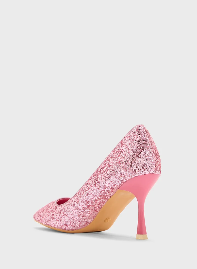 Andarina Heeled Glitter Pump