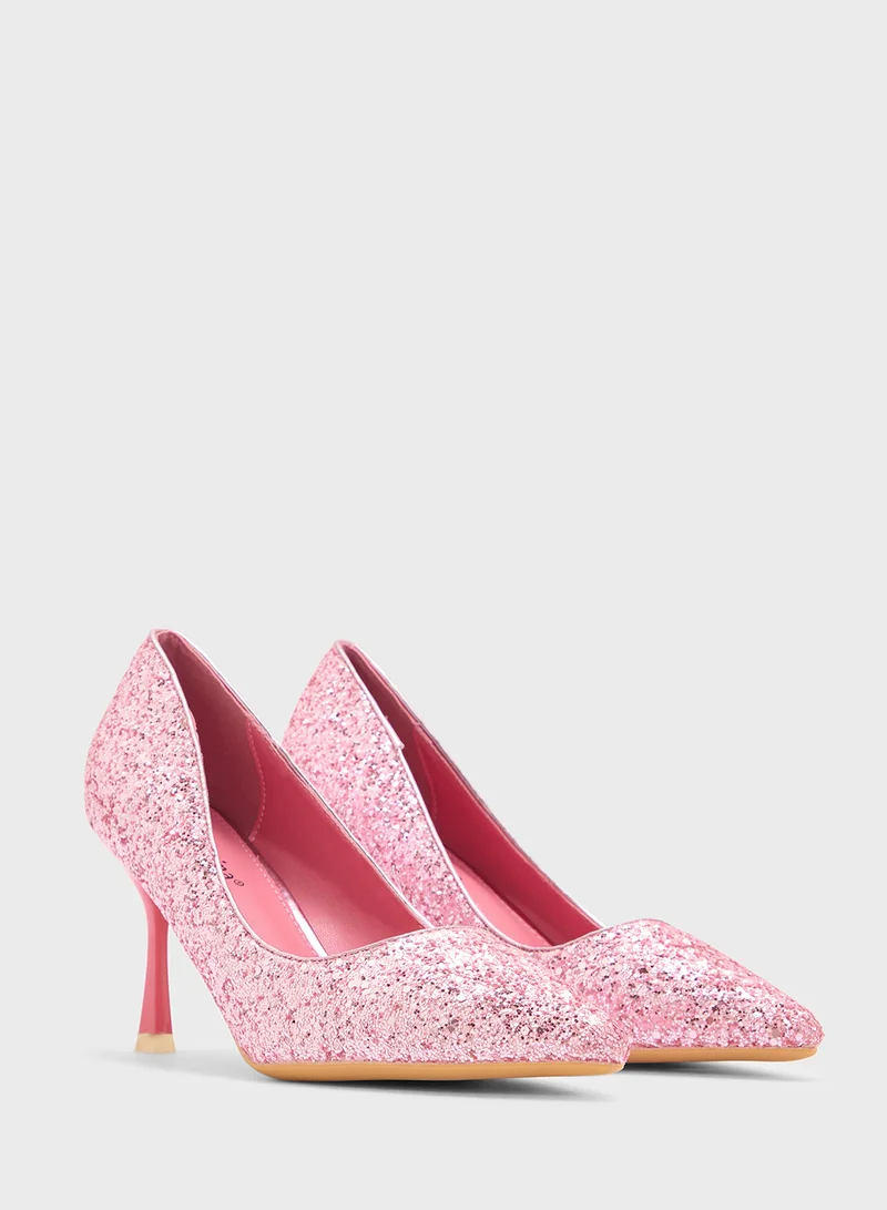 Andarina Heeled Glitter Pump