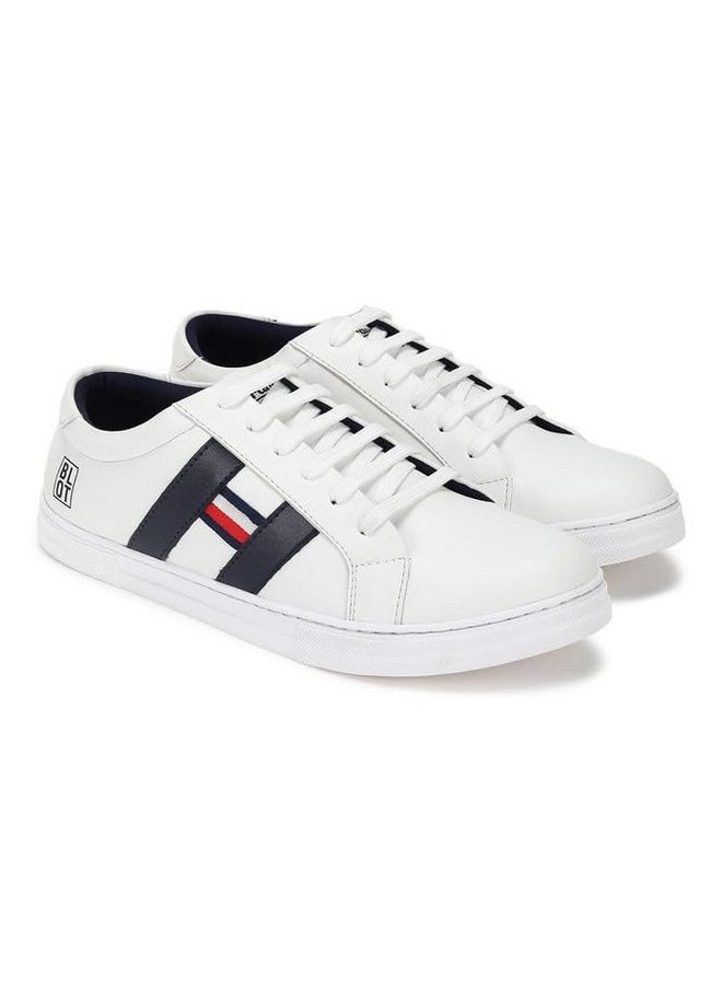 Paragon - PARAGON K1025G Leather Look Casual Sneakers for Men with Ultra Soft Ankle Support, Cushioned Insoles, Lace up for Good Fitting | Comfortable, Lightweight & Durable | Ideal for Outdoor Use White - Image 1
