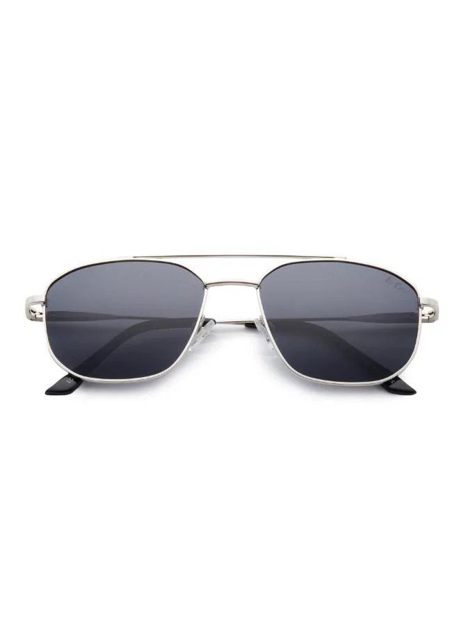 Lee Cooper Polarized Sunglasses Silver Frame Grey Mirror Lens 54mm  - LC1204C02