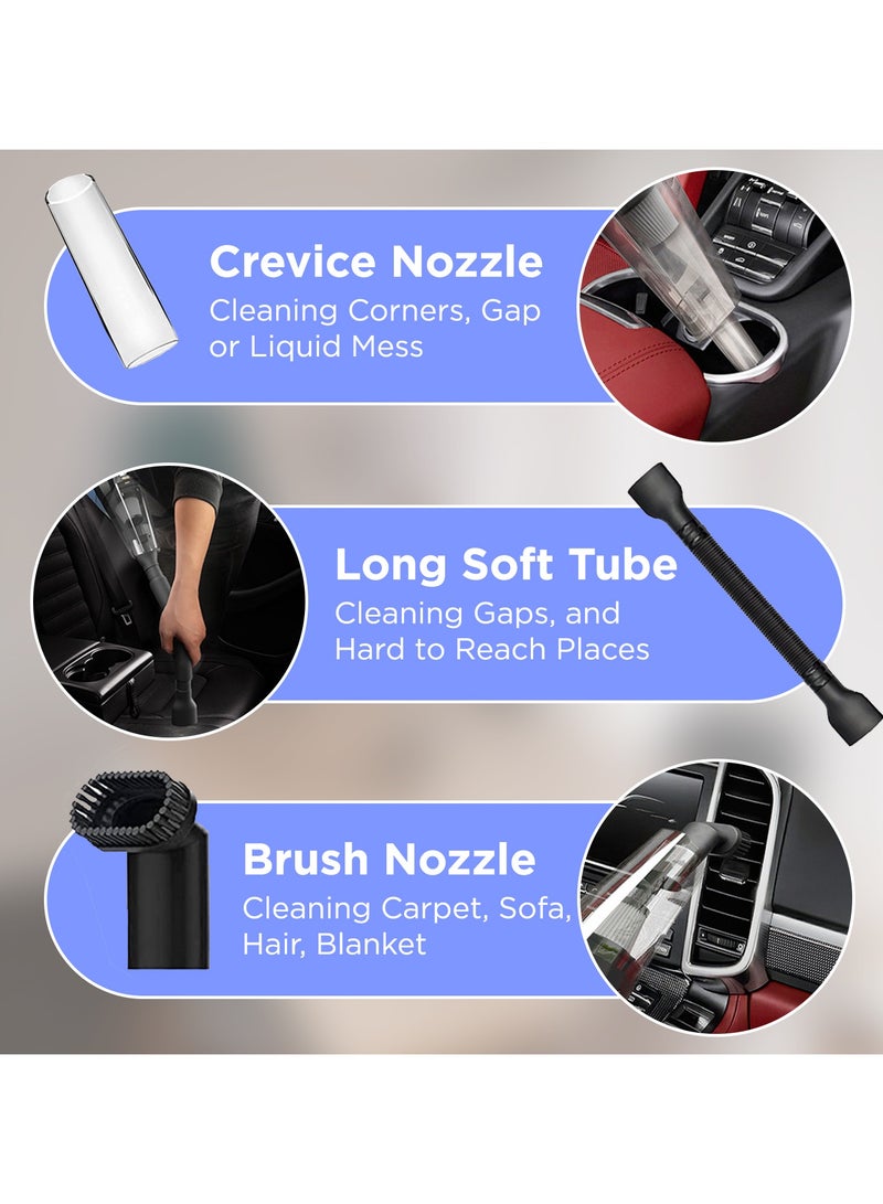 AC&L AC&L Portable Handheld Wireless Car Vacuum Cleaner With LED Light, High Power, Quick Recharge, Strong Cyclonic Suction 2000mAh Li-ion Battery Operated With Hepa and Easy Washable Filter - Image 5