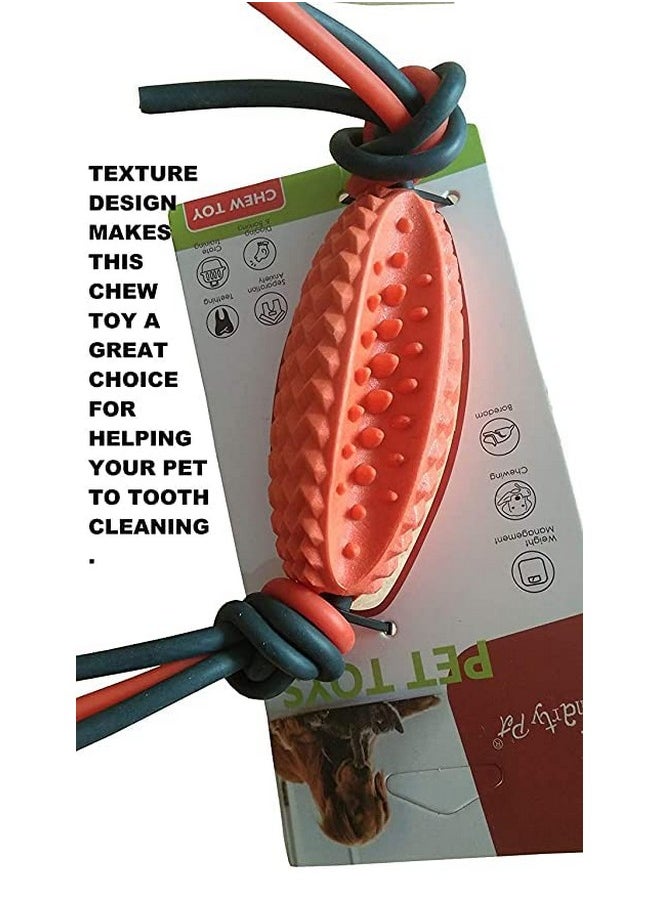 Dental Squeaky Spike Dotted Grind Bite Chewable Stick Toy For All Breeds Dogs & Puppies (Color As Per Availability)