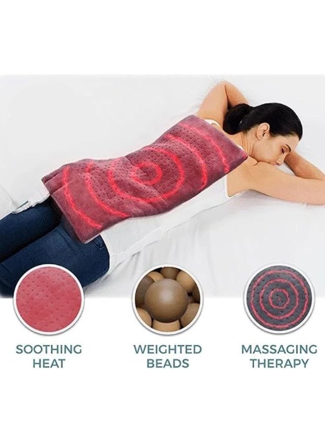 وسادة التدفئة والتدليك الاهتزازي الكهربائية المثقلة - وشاح حراري ذكي متعدد الوظائف - حزام تدليك شامل لراحة الرقبة، الأكتاف، الظهر، الخصر، وتسكين آلام عضلات الجسم بالكامل - Image 2