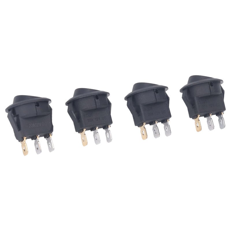 Round Toggle LED Switch: 3 Pin 2 Position Black ABS Housing - Silver Plated Copper Contacts Lock Slot for Automotive Rv Household Appliances - Image 3