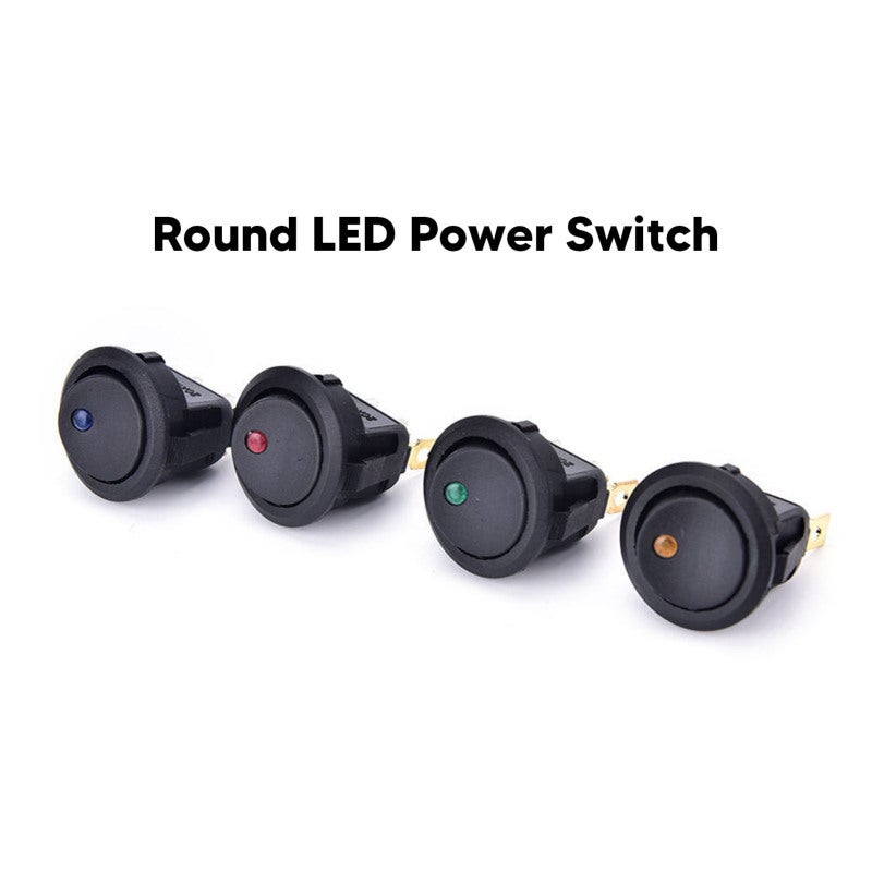 Round Toggle LED Switch: 3 Pin 2 Position Black ABS Housing - Silver Plated Copper Contacts Lock Slot for Automotive Rv Household Appliances - Image 4