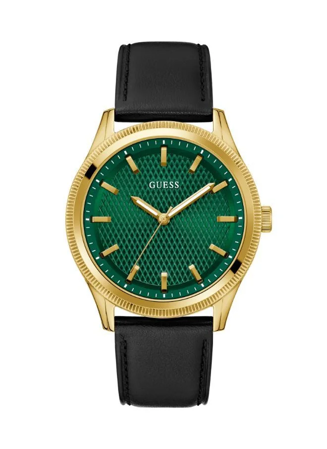 جس Dex Leather Strap Analog Watch