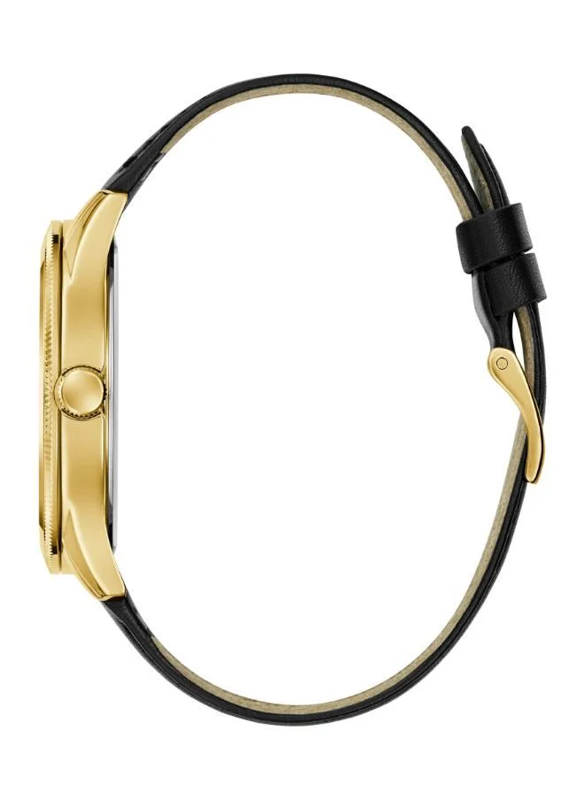 جس Dex Leather Strap Analog Watch