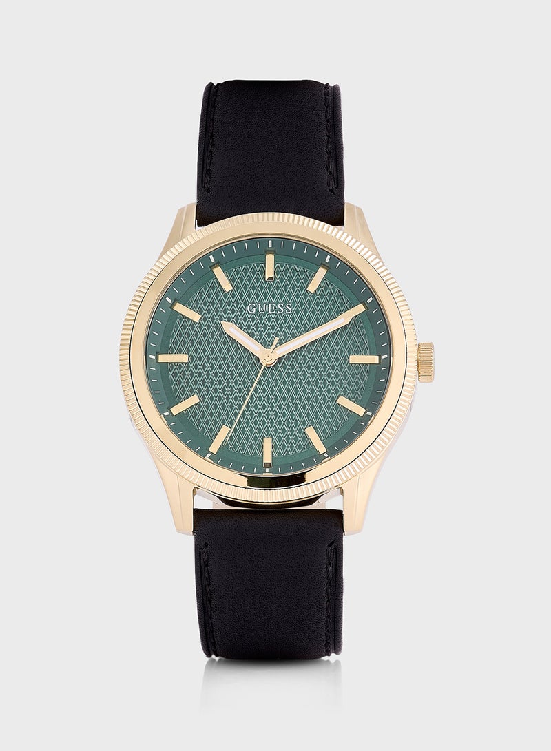 GUESS Dex Leather Strap Analog Watch  - Image 1
