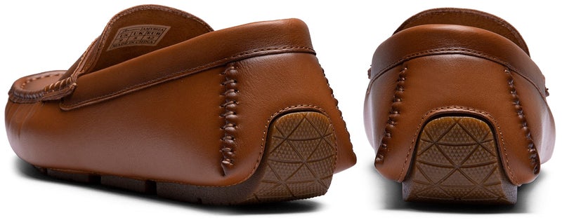Jousen Men's Loafers Casual Slip On Shoes Soft Penny Loafers for Men Lightweight Driving Boat Shoes (AMY802A Polished Brown 8) - Image 5