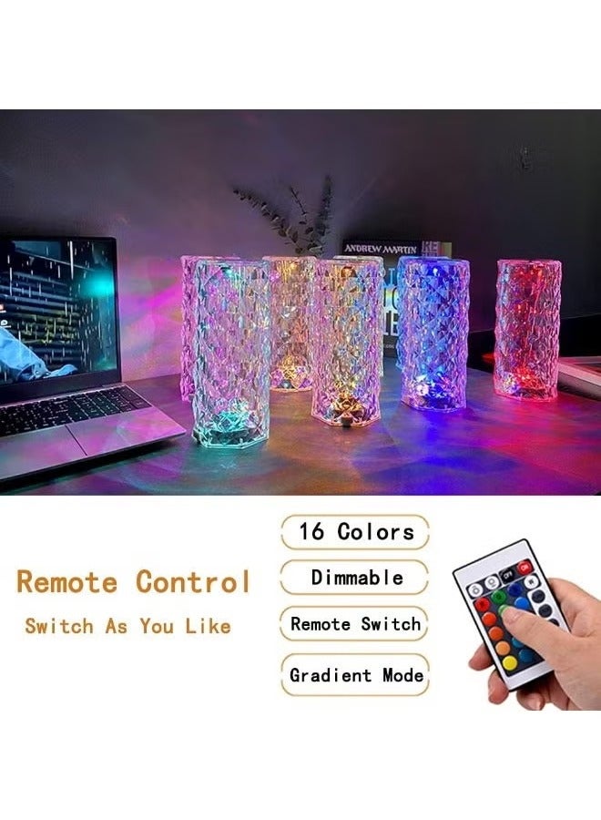 TIGER LED Crystal Table Lamp – 16 Colors, Touch USB Rechargeable with Remote Control, Perfect for Bedroom, Bar, Restaurant, and Home Decor, Stylish & Modern Lighting Solution - Image 2