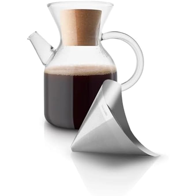BS Eva Solo PourOver Coffee Maker 1L  HeatResistant Borosilicate Glass Carafe With Handle Reusable Filter Scandinavian Design For Rich FullFlavored Coffee Brewing - Image 3