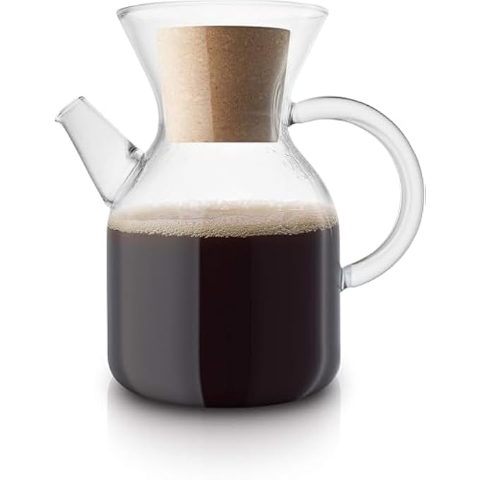 BS Eva Solo PourOver Coffee Maker 1L  HeatResistant Borosilicate Glass Carafe With Handle Reusable Filter Scandinavian Design For Rich FullFlavored Coffee Brewing - Image 2
