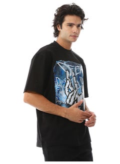 WHITE RABBIT Front Black Printed T-Shirt  - Image 2