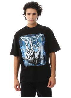 WHITE RABBIT Front Black Printed T-Shirt  - Image 1