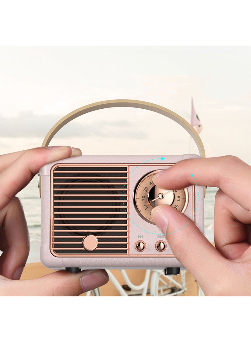 Retro Bluetooth Speaker,Cute Mini Speaker,Portable Wireless Speaker for Home Outdoor Travel,Bookshelf Speaker,Vintage Decor,Gifts for Girls,Teens - Image 3