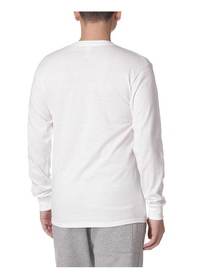 Jerzees Mens Dri-Power Long Sleeve T-Shirt T Shirt, White, Large US - Image 2