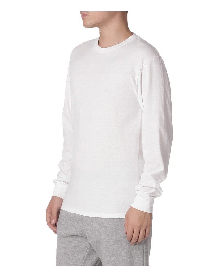 Jerzees Mens Dri-Power Long Sleeve T-Shirt T Shirt, White, Large US - Image 1