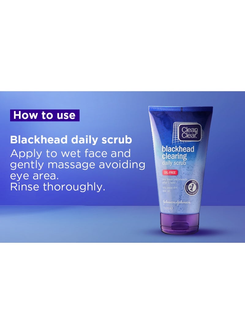 Clean & Clear Clean and Clear | Blackhead Clearing Daily Scrub, 2 pc, 150 ml - Image 3