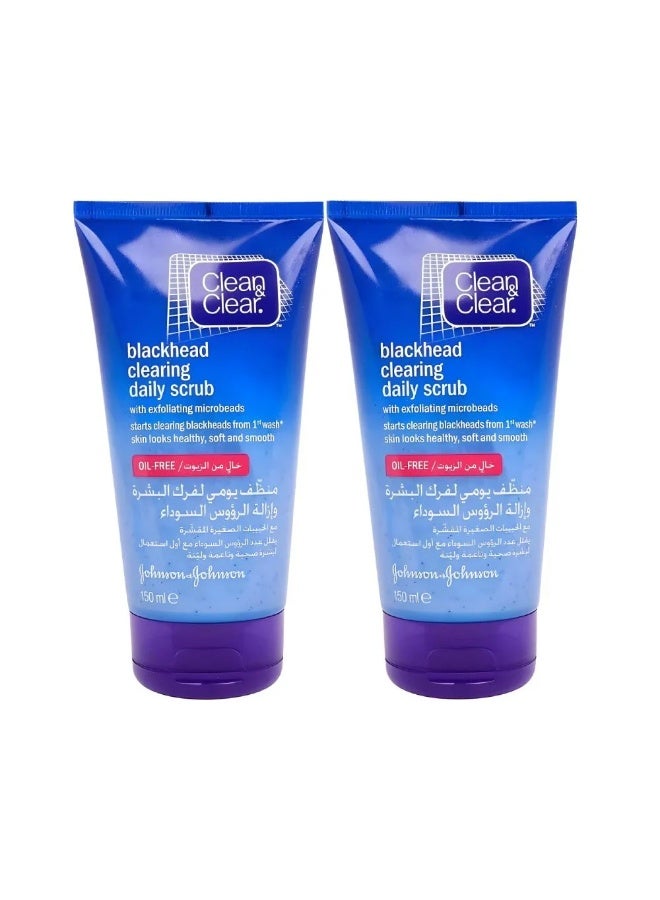 Clean & Clear Clean and Clear | Blackhead Clearing Daily Scrub, 2 pc, 150 ml - Image 1