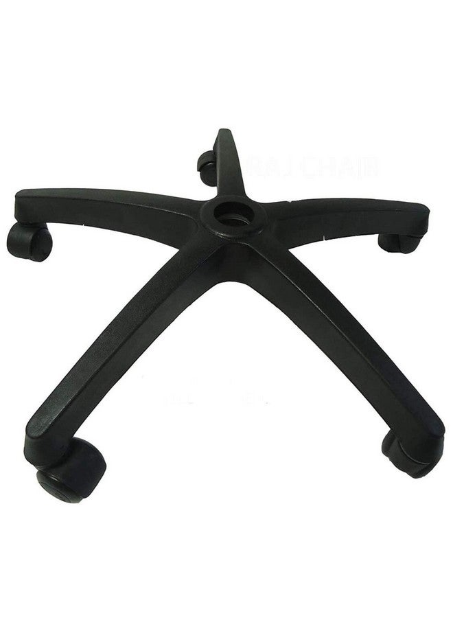 PP Chair Office revolving Chair Parts Star PVC Base for Office Chair with Black Wheel OR Caster, Shining Chair Base 26 Inch Heavy Duty - Image 1