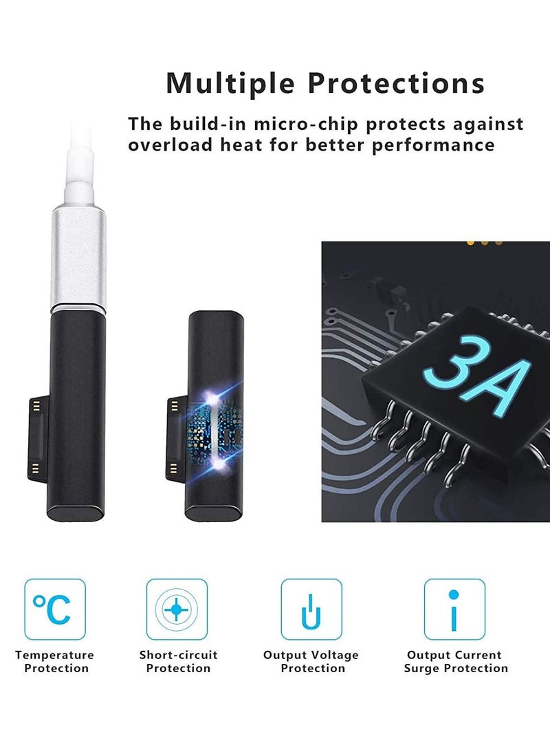 Generic - Surface Connect to USB C Charging Adapter Compatible with Microsoft Surface Pro 7/6/5/4/3, Surface Laptop/Go/Book.Work with USB-C Cable and The USB-C Charger/PD Charger/Charging Bank. - Image 1
