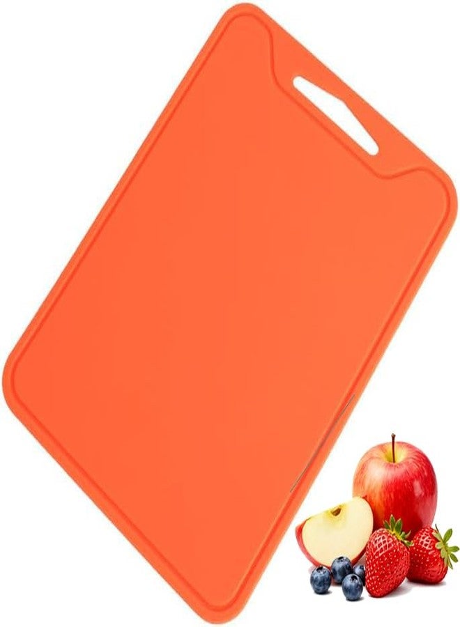 Jerliflyer Silicone Cutting Board,8.6 * 11.8in BPA Free Flexible Kitchen Chopping Board for Meat, Vegetables and Fruit,Dishwasher Safe(Orange) - Image 1
