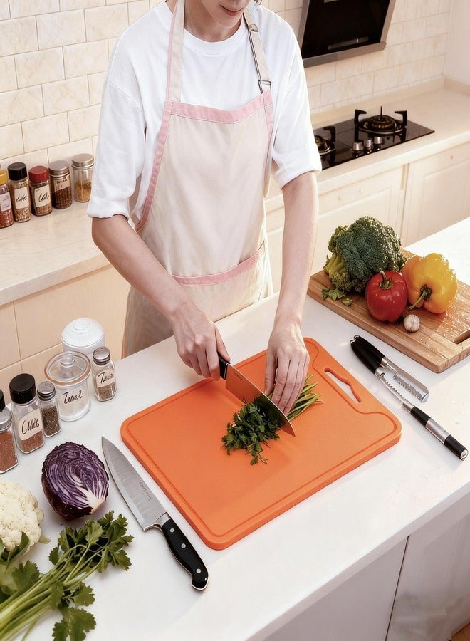 Jerliflyer Silicone Cutting Board,8.6 * 11.8in BPA Free Flexible Kitchen Chopping Board for Meat, Vegetables and Fruit,Dishwasher Safe(Orange) - Image 2