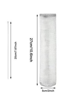 Generic 12 PCS Lint Trap Washing Machine Stainless Steel Lint Army Trap Laundry Net Washer Hose Filter with 12 Cable Ties  - Image 3