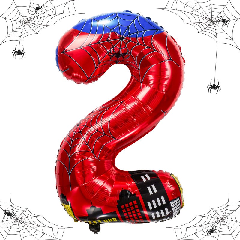 laackys 40 inch spider theme number foil balloons childrens party balloon supplies with classic numbers 1 to 9 birthday decoration suppliesnumber large balloons for spider theme parties 2 - Image 3