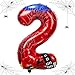 laackys 40 inch spider theme number foil balloons childrens party balloon supplies with classic numbers 1 to 9 birthday decoration suppliesnumber large balloons for spider theme parties 2 - Image 4