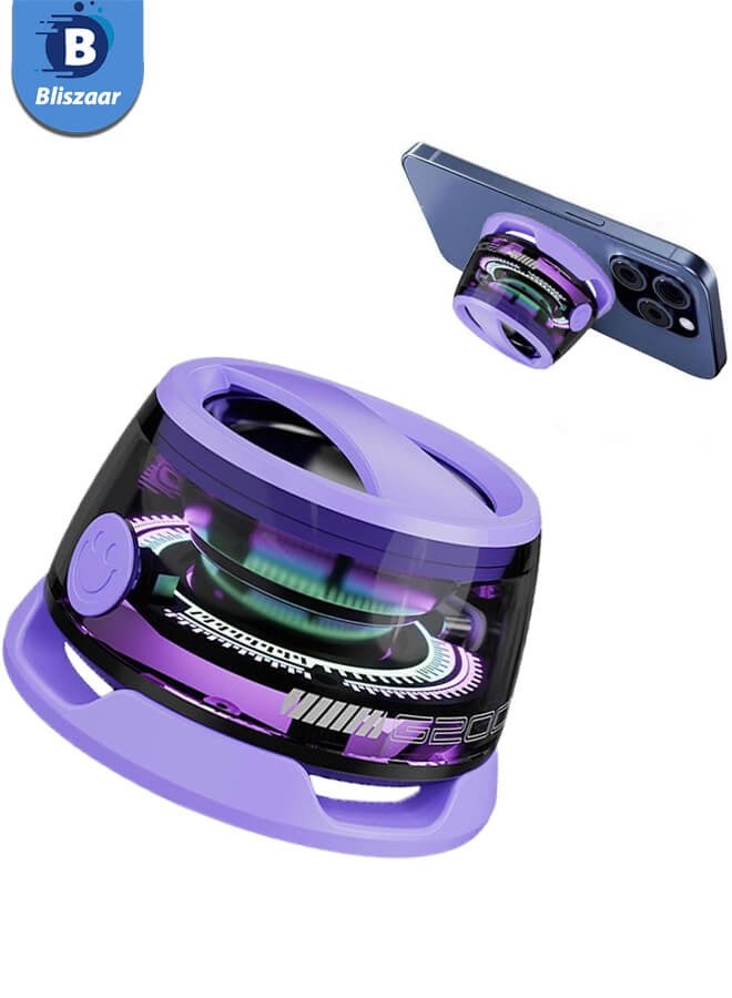 Bliszaar Magnetic Bluetooth Speaker with RGB Light, Multifunctional G200 Wireless Waterproof Magnetic Speaker for Phones,Tablets,Laptops and Switch,6-7H Playtime Purple - Image 1