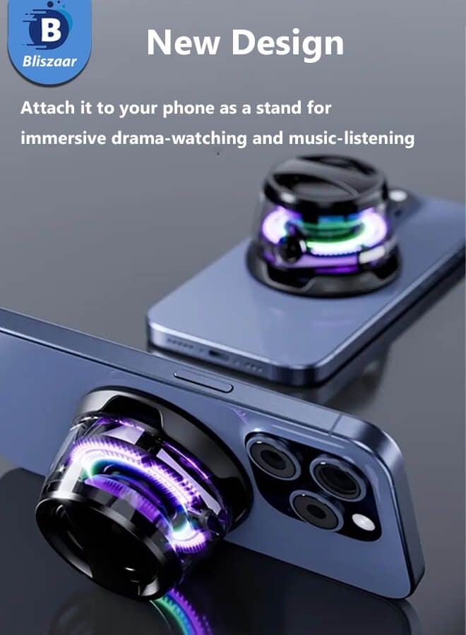 Bliszaar Magnetic Bluetooth Speaker with RGB Light, Multifunctional G200 Wireless Waterproof Magnetic Speaker for Phones,Tablets,Laptops and Switch,6-7H Playtime Purple - Image 5