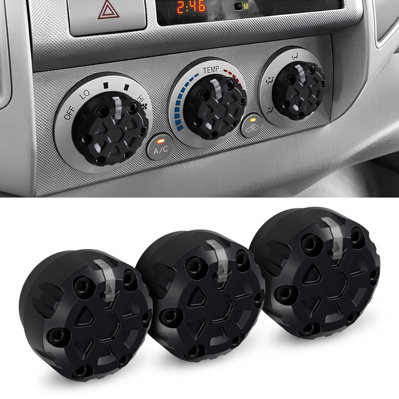 Dubbs Hardware 2nd Gen Tacoma Accessories AC Knob Upgrade 20052006200720082009201020112012201320142015 Tacoma Climate Control Dial Mods Set 2nd Gen Tacoma Mods for Toyota Interior Replacement Kit - Image 2