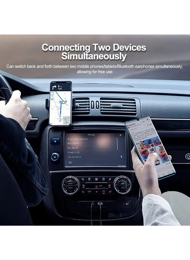 Chappeline UX02 Wireless Adapter Car USB Bluetooth Receiver 3.5mm BT Car Wireless Audio Receiver - Black - Image 3