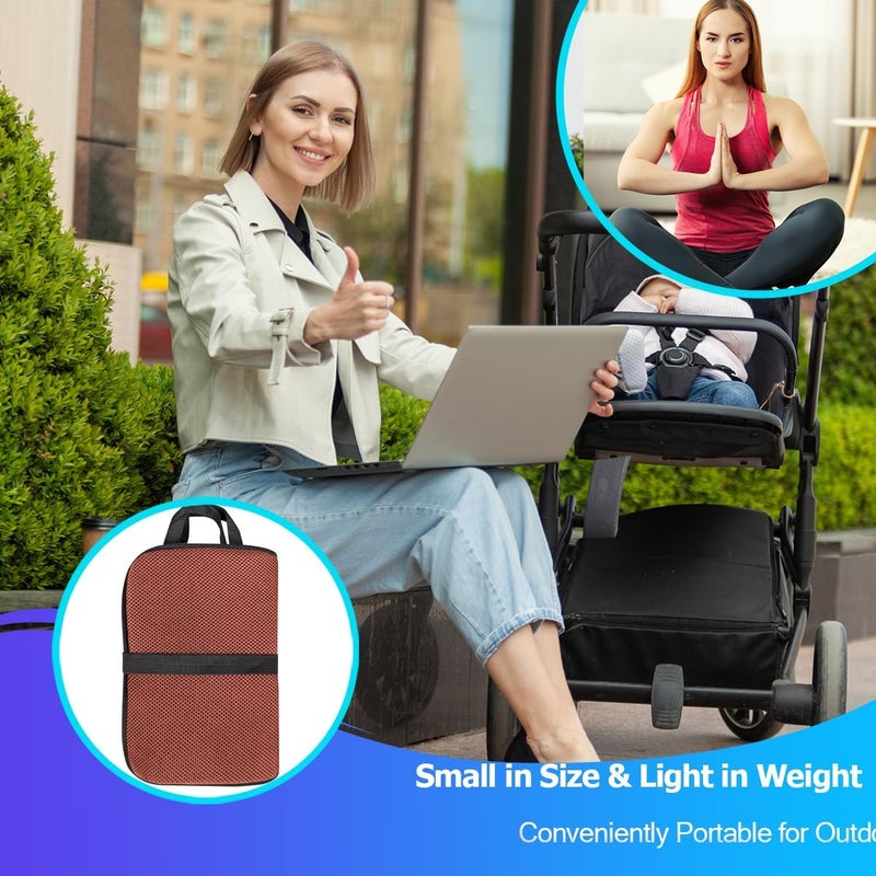 masteymoh Small Foldable Seat Cushion 1-Inch Thick, Portable Gel Seat Cushion for Pressure Relief, Light Portable seat Cushion for Travel seat Cushion, Foldable for Easier Storage (Coffee) - Image 4