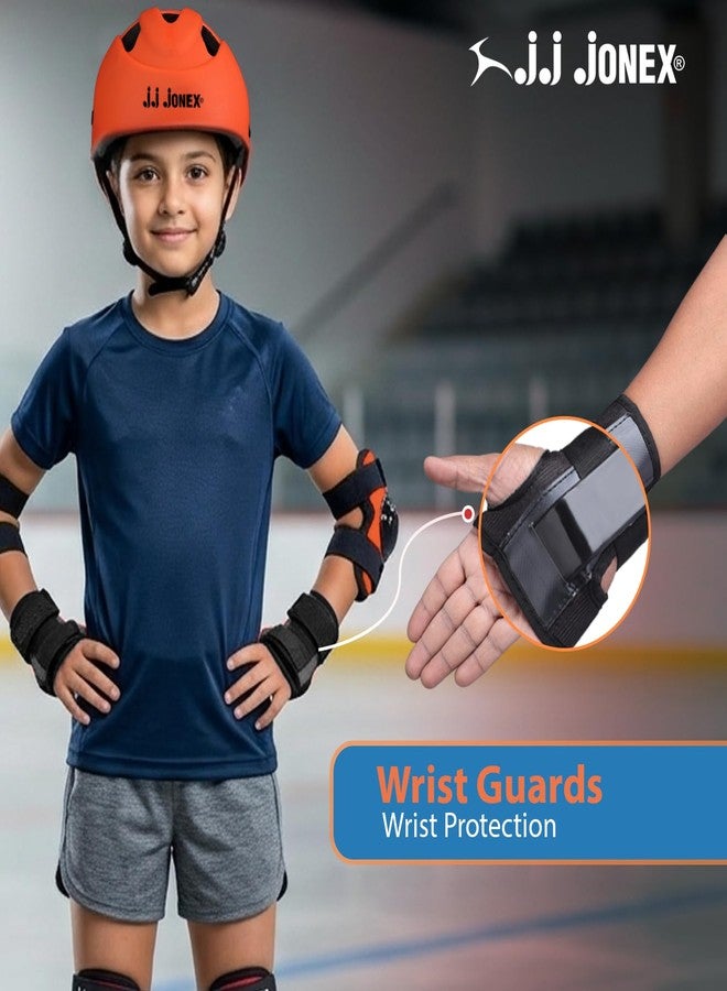 Jonex JJ JONEX Adjustable Roller Skates for Adults and Youth - Outdoor & Indoor Illuminating Skates (MYC) (Super Tenacity Orange Combo Age 6-11 Year PVC Helmet Size Medium) - Image 5