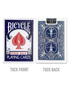 Bicycle Bicycle Rider Back Playing Cards, Standard Index, Cards, Premium Playing Cards, Red & Blue, 2 Count (Pack of 1)  - Image 2
