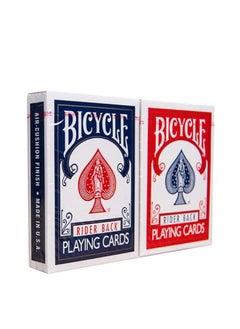 Bicycle Bicycle Rider Back Playing Cards, Standard Index, Cards, Premium Playing Cards, Red & Blue, 2 Count (Pack of 1)  - Image 4