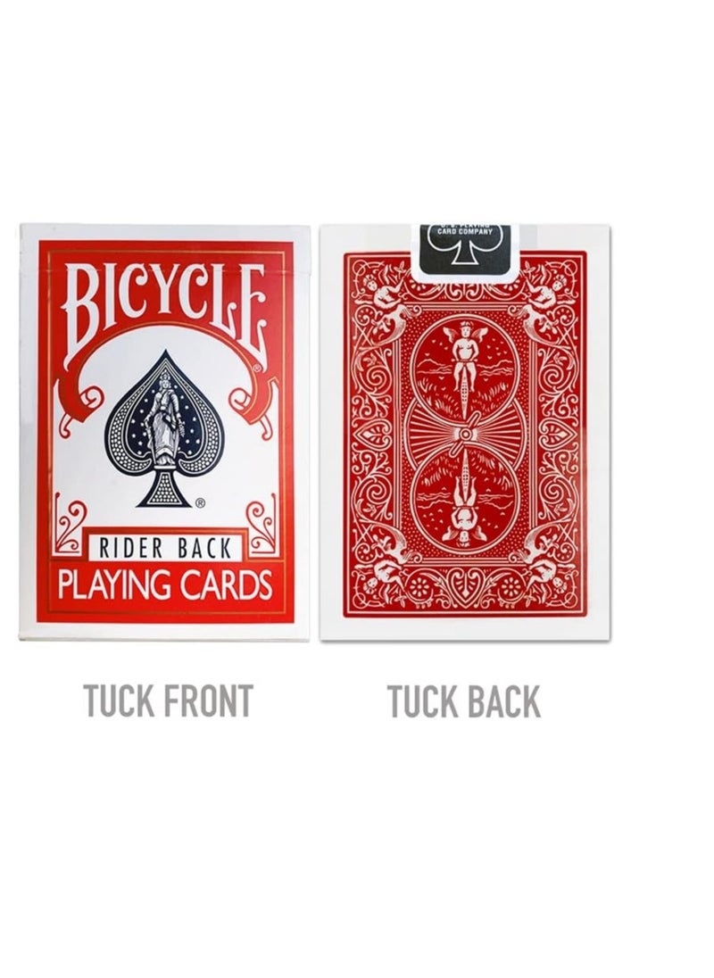 Bicycle - Bicycle Rider Back Playing Cards, Standard Index, Cards, Premium Playing Cards, Red & Blue, 2 Count (Pack of 1) - Image 1