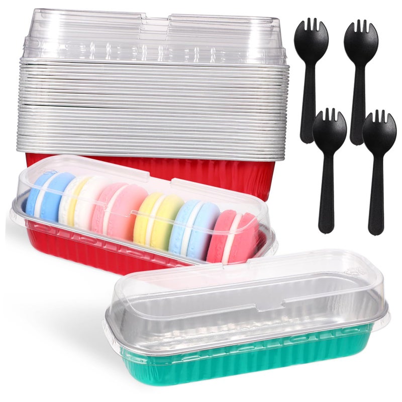 Rectangular Aluminum Foil Baking Cups Safe for Microwave Oven No Pans Needed - Image 2