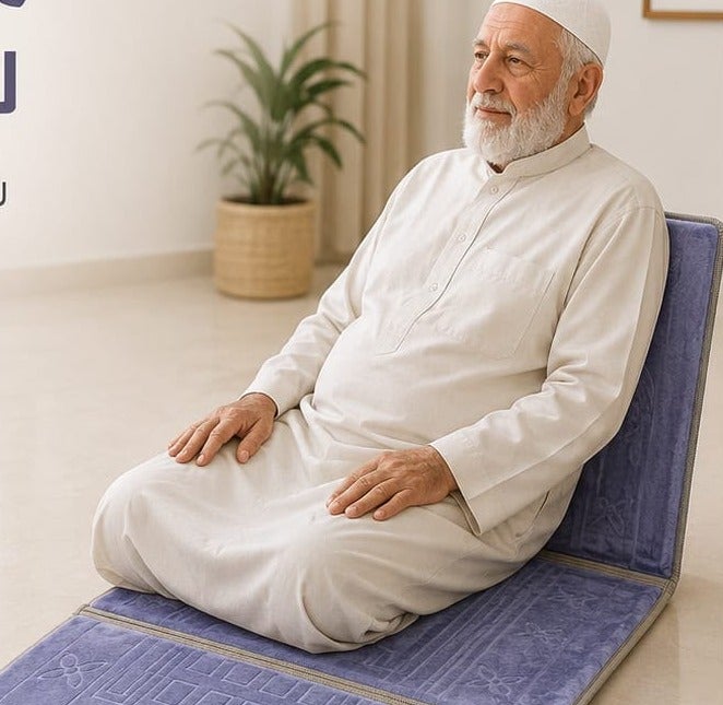 A prayer mat with a comfortable backrest… a stable backrest and a secure, non-slip base for everyday use and for the elderly. - Image 2