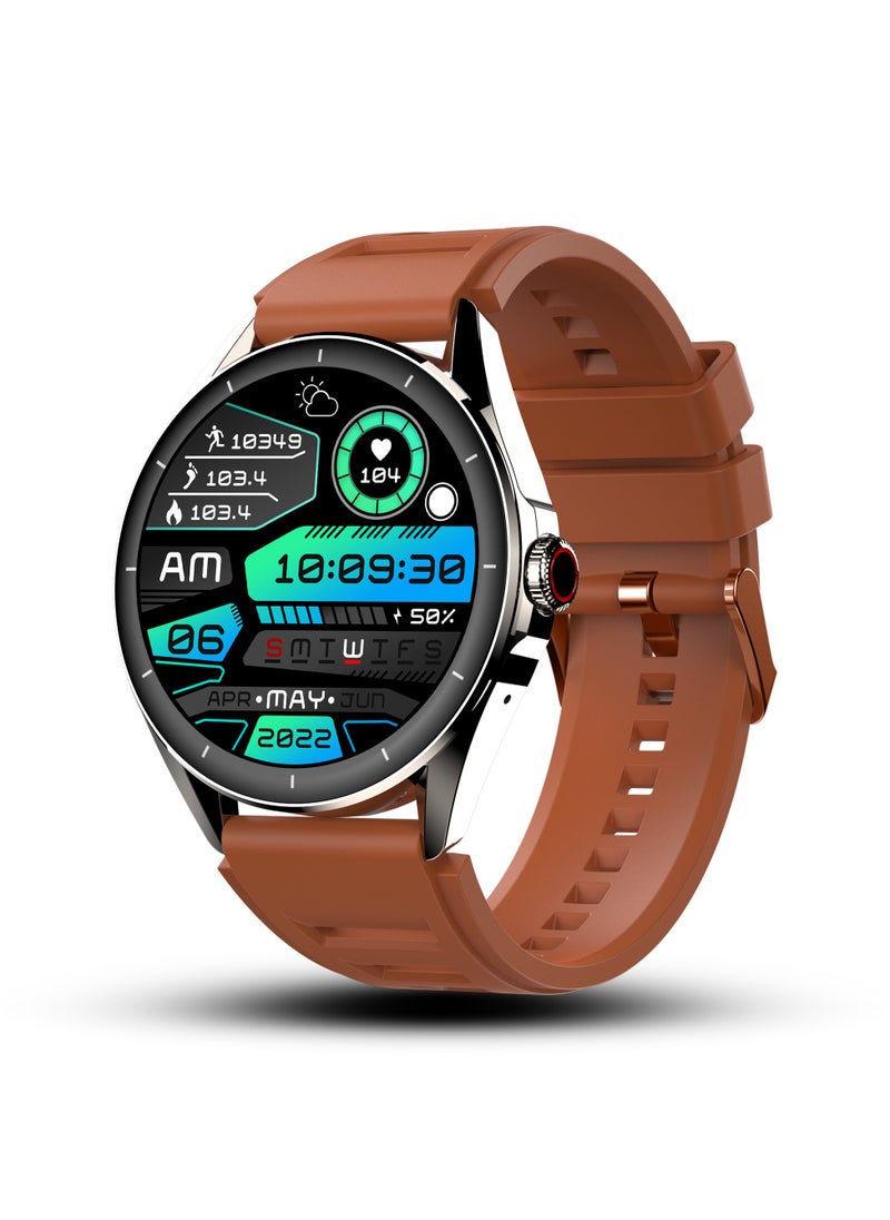 Pebble - Pebble Cosmos Valor 1.43" ( 3.63 cm)Amoled Display, Bright HD Display 700 Nits, Always On Display, BT Calling, One time BT Connect, Health Suite, AI Voice Assitance, Multiple Sports Mode, Alarm & Notification, Step Pedometer, Sleep Monitor, Roting Crown - Image 1