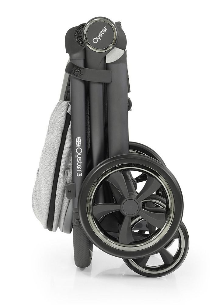 oyster - Babystyle Oyster 3 Premium Compact fold Stroller from Birth to 22 Kg -Tonic City Grey - Image 1
